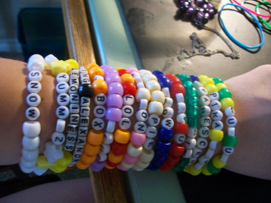 Kandi bracelets lot of 5-100 friendship bracelets rave EDM music concert  bracelets