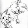 Inktober #18 Sonic and Amy