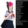 -MMD Yan Sim- Yandere Simulator Pack DL