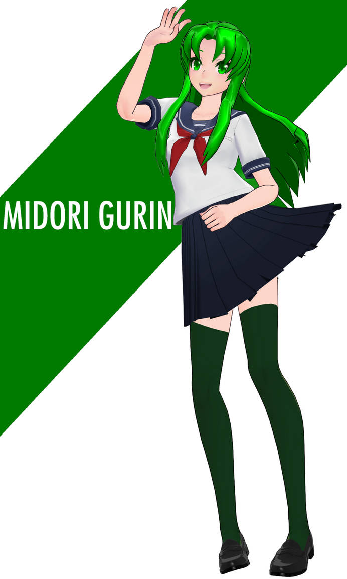 -MMD Yandere Simulator- TDA Midori Gurin DL+ by nyehnyehnyehmeow on