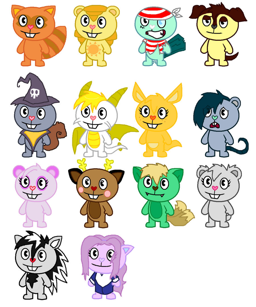 All My HTF OC's - Second Group by aClockwork-Tangerine on DeviantArt