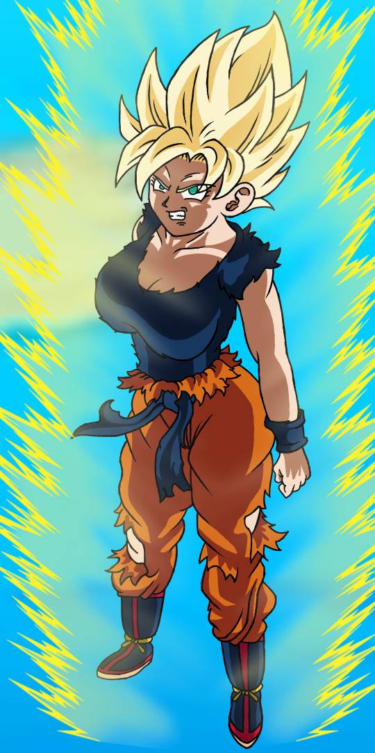 goku mujer y vegeta saiyajins by retornadomk on DeviantArt