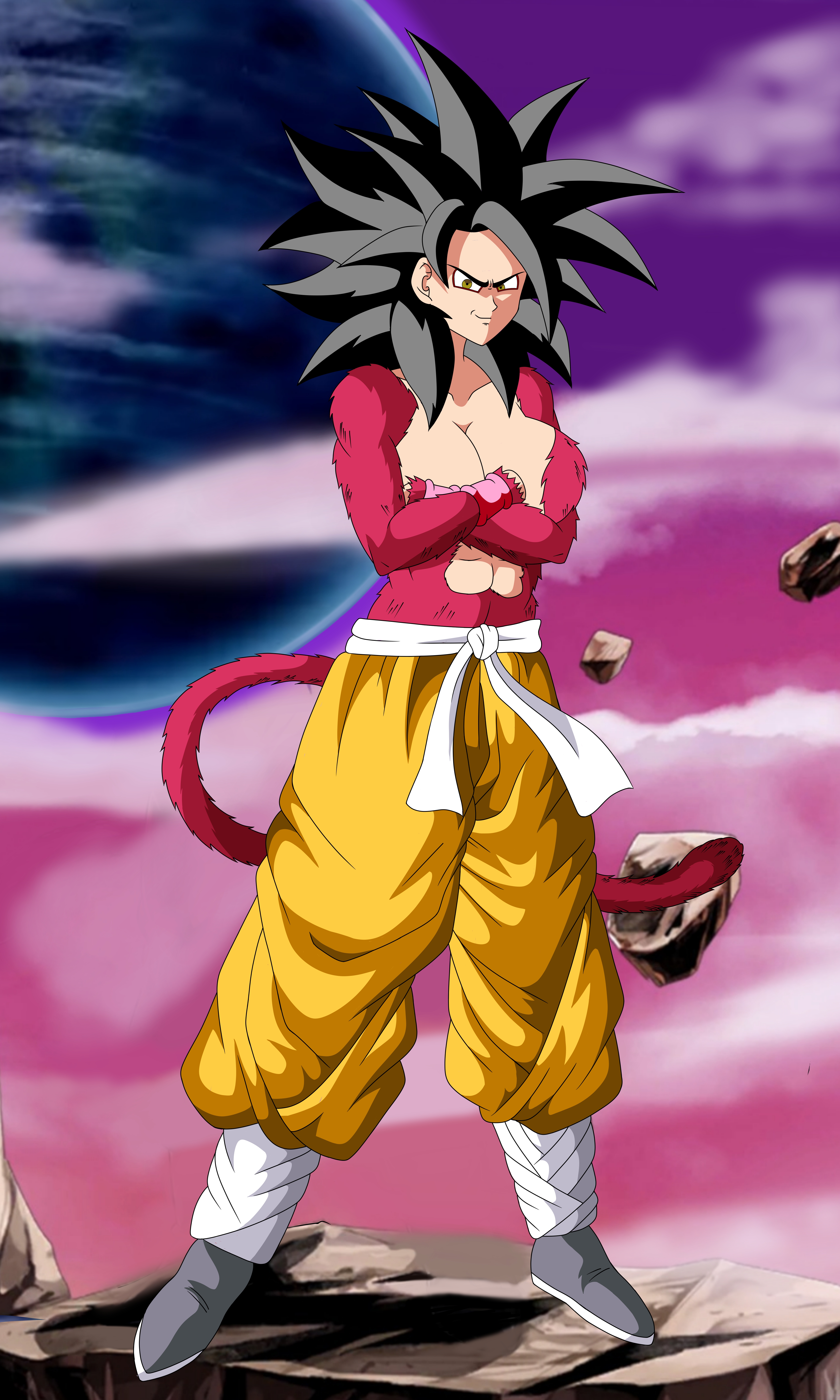Goku SSJ4 (Version femenina) by ASSASSIN1346 on DeviantArt