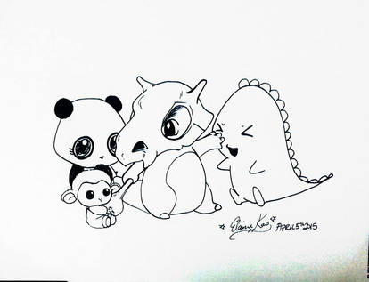Dino + Panda meet Cubone