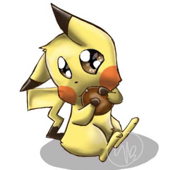 pikachu eating a cookie by Itsredcoral on DeviantArt