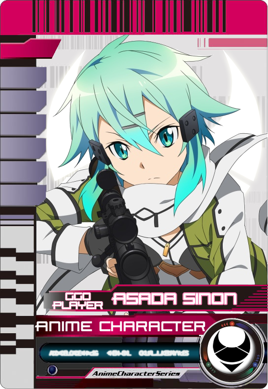 Anime Character Sinon Diend Card V2 by Decade1945 on DeviantArt Anime Character Sinon Diend Card V2 by Decade1945 on DeviantArt