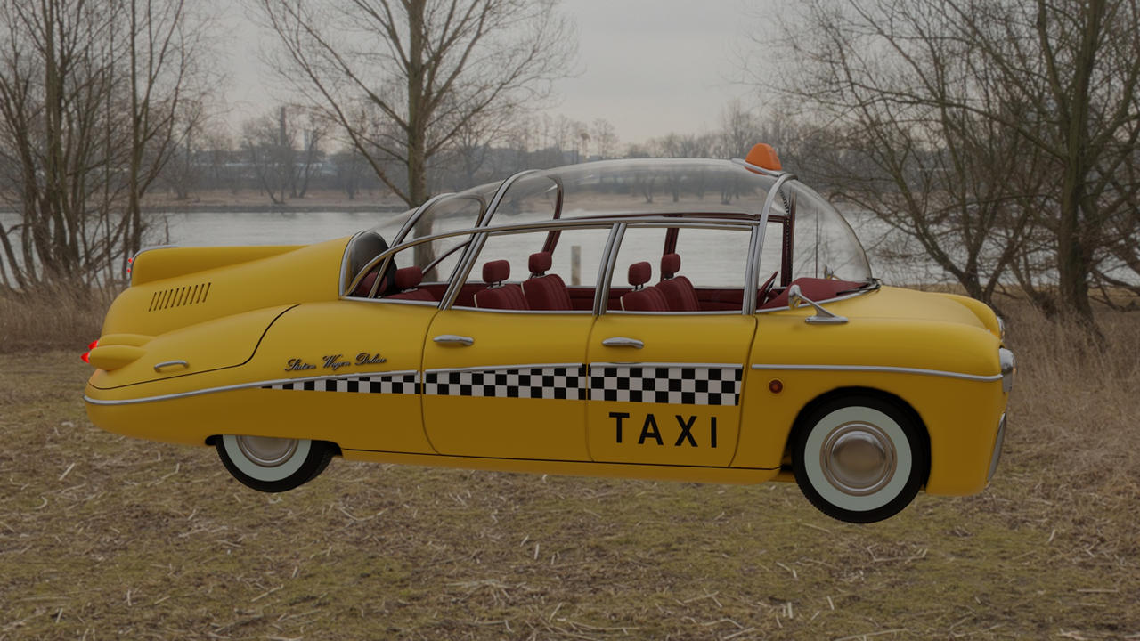 Retrofuturistic taxi 10 (river)