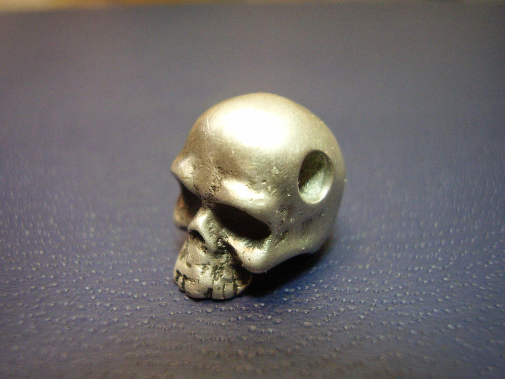 Sterling Skull Bead