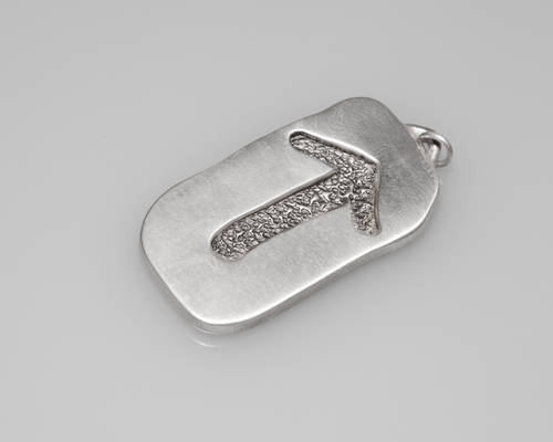 Viking rune pendant in sterling silver