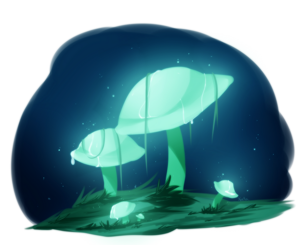 Glow Mushrooms Doodle