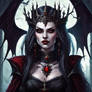 A detailed picture of a Vampire Queen gothic portr