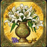 A vase of lilies as a tarot card2