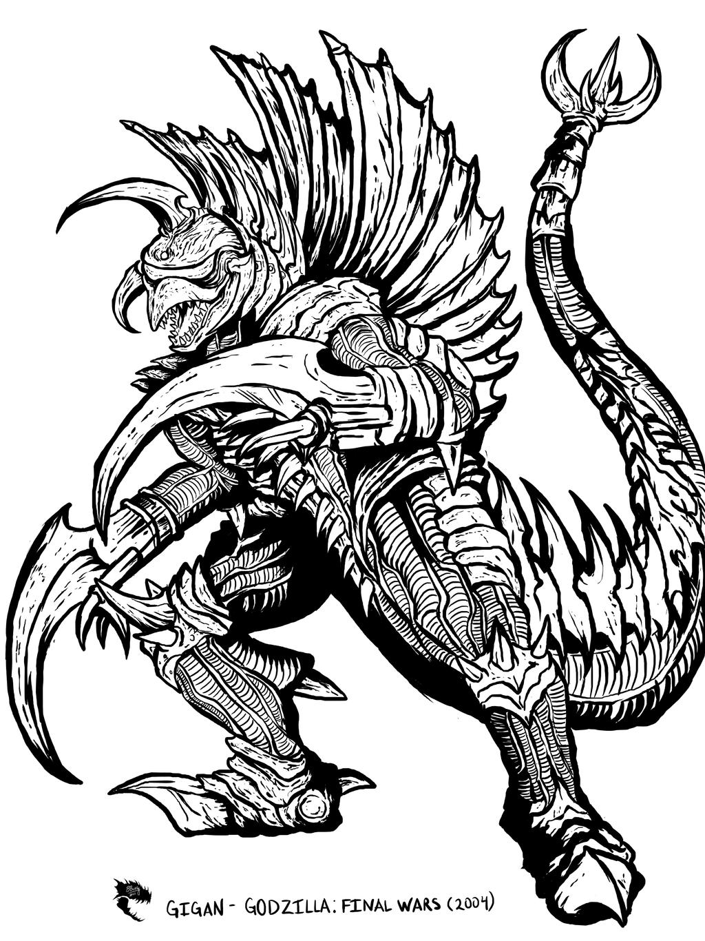 Gigan 2004 by WretchedSpawn2012 on DeviantArt