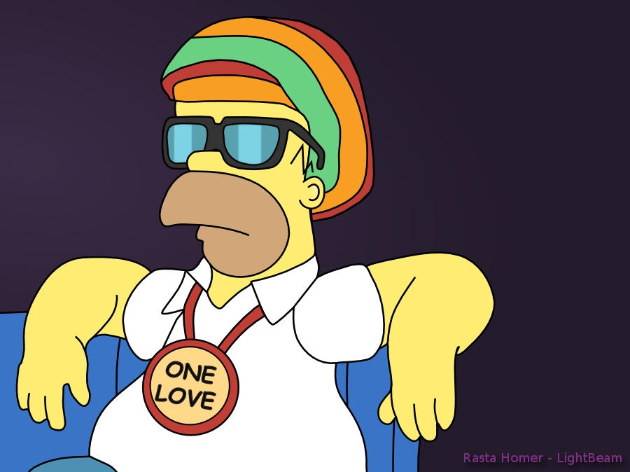 Homer Raspberry Rasta Homer by LightBeam on DeviantArt