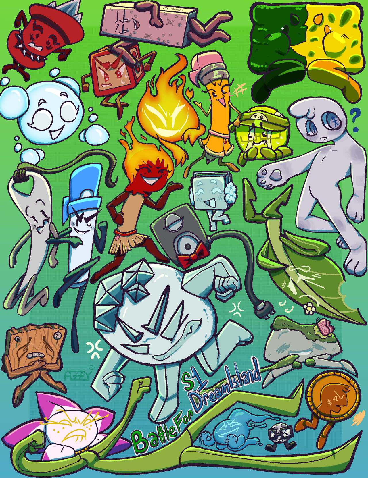 Bfdi Running Deviantart Bfdi S1 by azzycomets on DeviantArt
