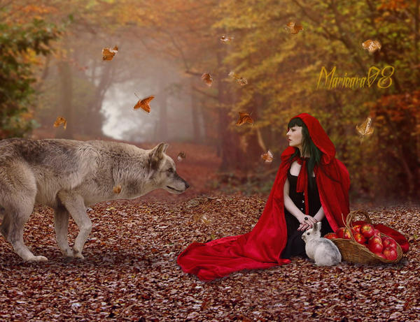 Little Red Riding Hood and a werewolf