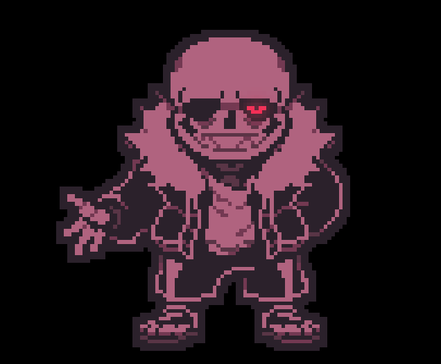 Red sans pixel art