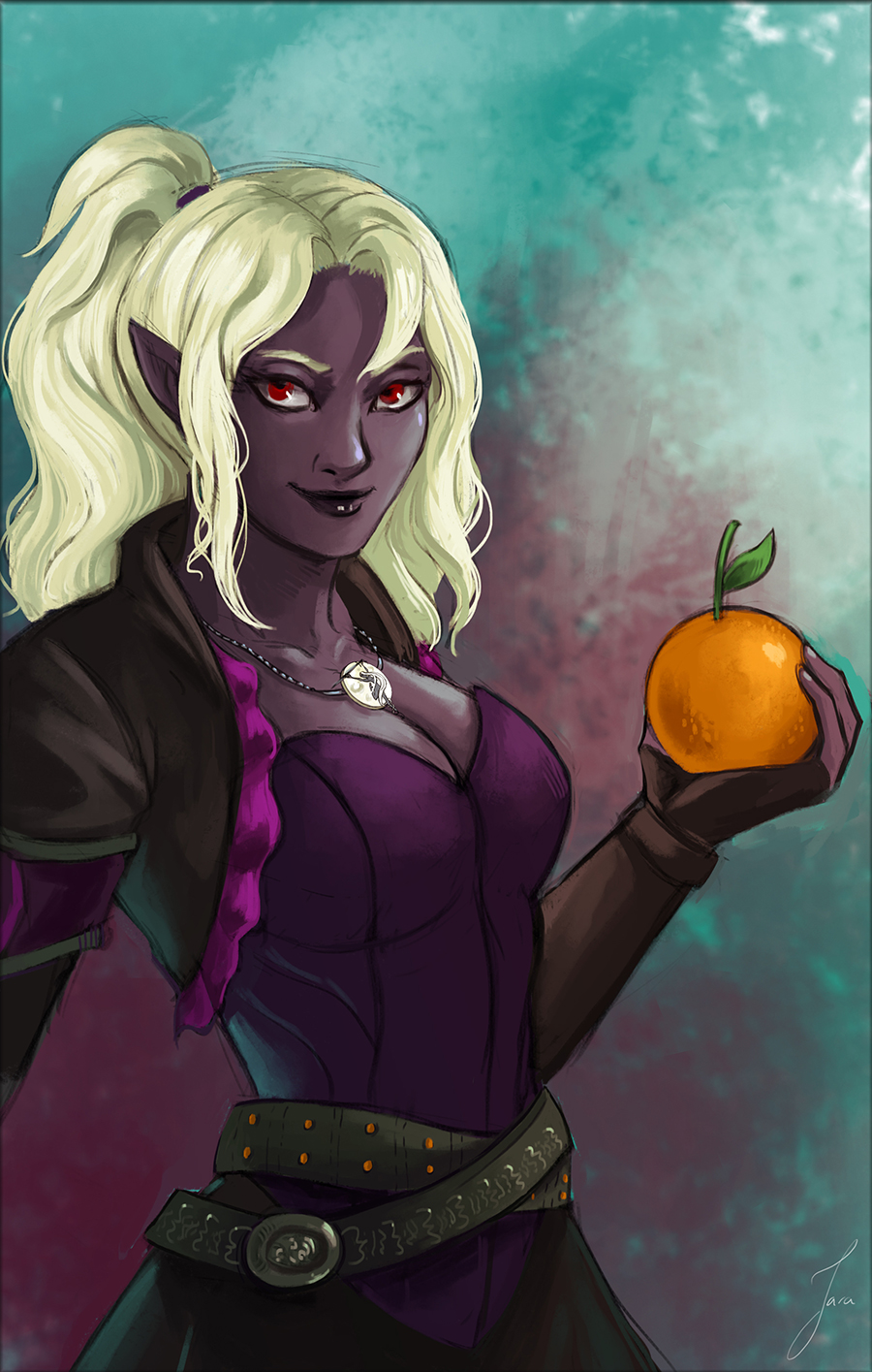 images Drow Woman Portrait commission female drow portrait by