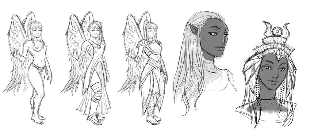 Nefer Character Design Concept art: Nefer, female by iara-art on DeviantArt