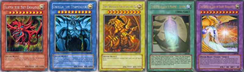 yugioh all god cards fused Yu Gi Oh Legendary Collection Ultra Rare Card Set of 3 Egyptian God Slifer, Obelisk Ra (Limited Edition) Ultra Rare Version : Toys & Games All God Cards by thesvcoolman