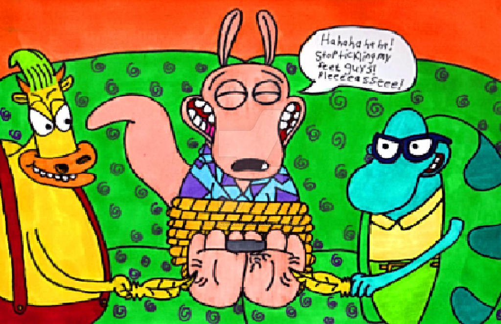 Tickling Rocko's Bare Feet