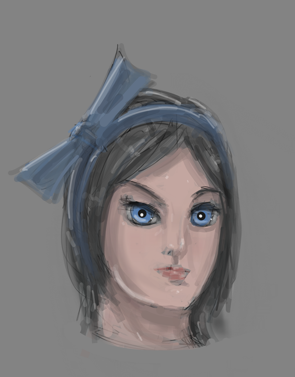 Random Cute girl drawing by Thenotoriousoutlaw on DeviantArt