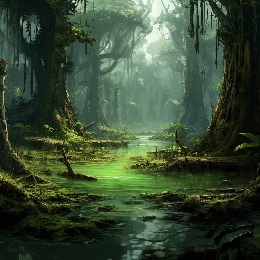 Free Digital Landscape Background - Swamp by TemporalStasisAdopts on ...