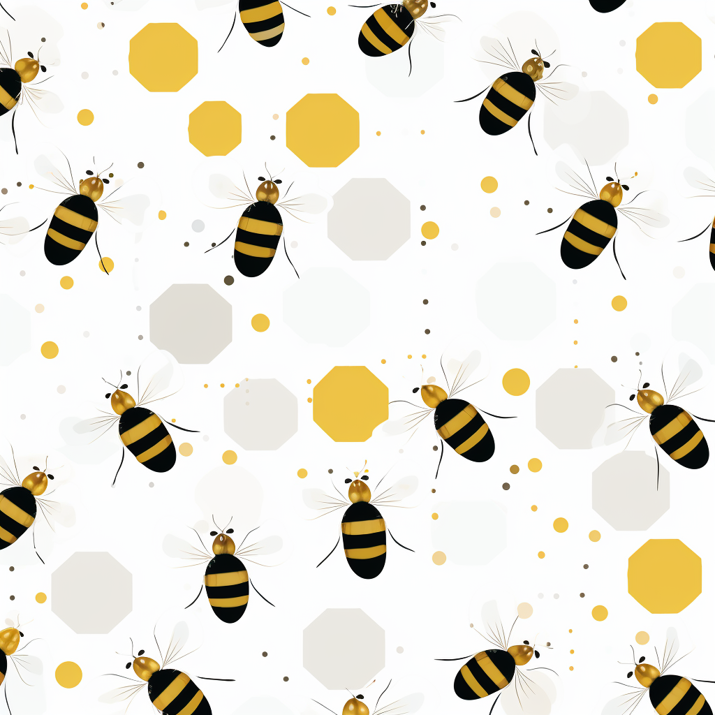 Bee Seamless Pattern, Printable scrapbook paper, 12x12 paper
