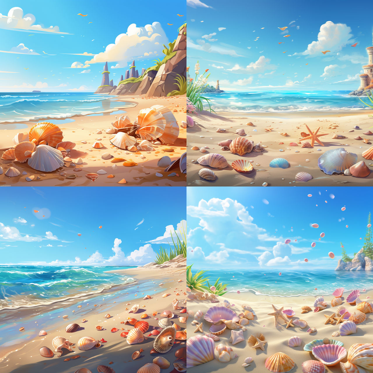 Shell Beach Pattern Backgrund Free Shell Beach Background Pack by TemporalStasisAdopts on DeviantArt
