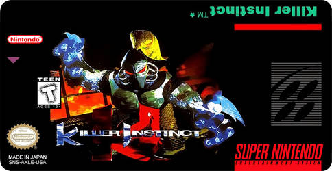 Killer Instinct label Super Nintendo