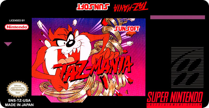 Taz-Mania label Super Nintendo by JonyWallker on DeviantArt