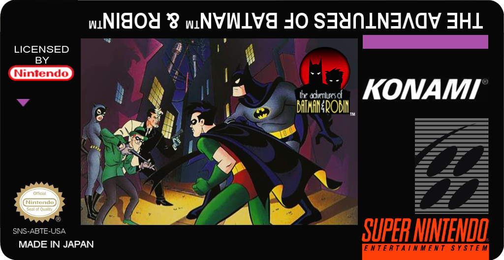 The Adventures of Batman e Robin label SNES by JonyWallker on DeviantArt