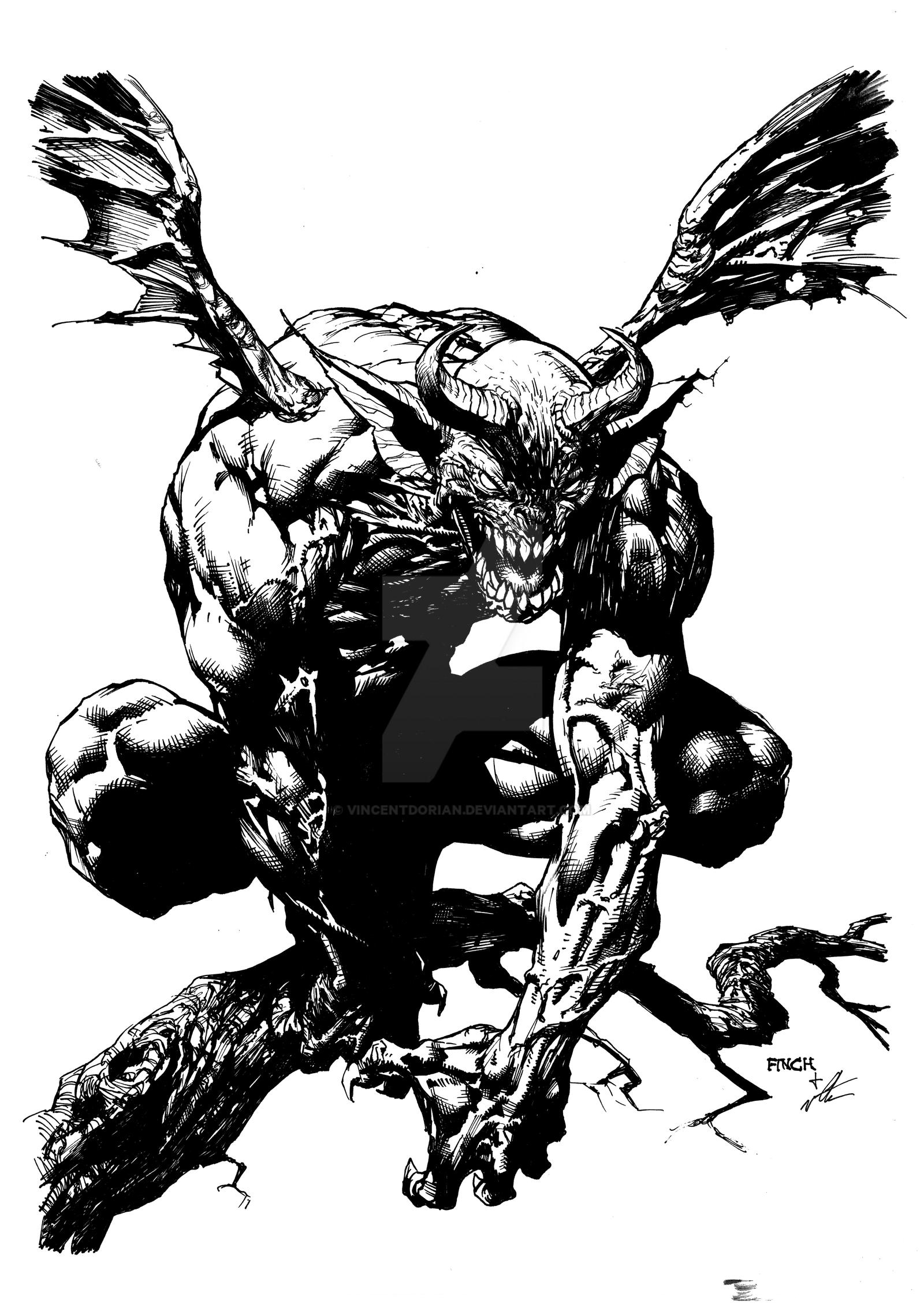 David Finch Sketch inking by VincentDorian on DeviantArt