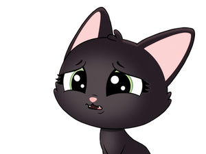 LPS Jade Catkin with sad kitty eyes vector