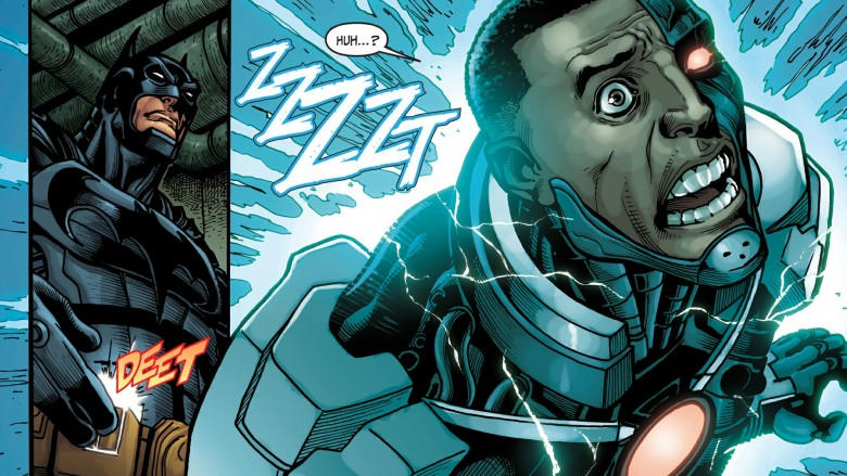 Batman Infecting Cyborg with a virus by behljac on DeviantArt