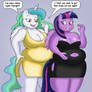Princess twilight sparkle got fat and hot.
