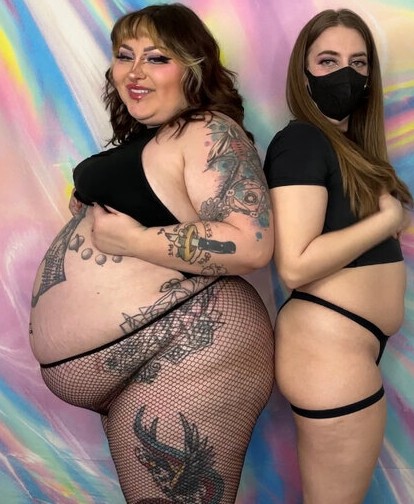 Chubby and fat girl comparison back to back