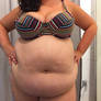 Sexy busty Bbw kyl1kk1 wearing a striped bra