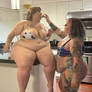 Bbw Reiinapop feeding ssbbw Kayla paolini