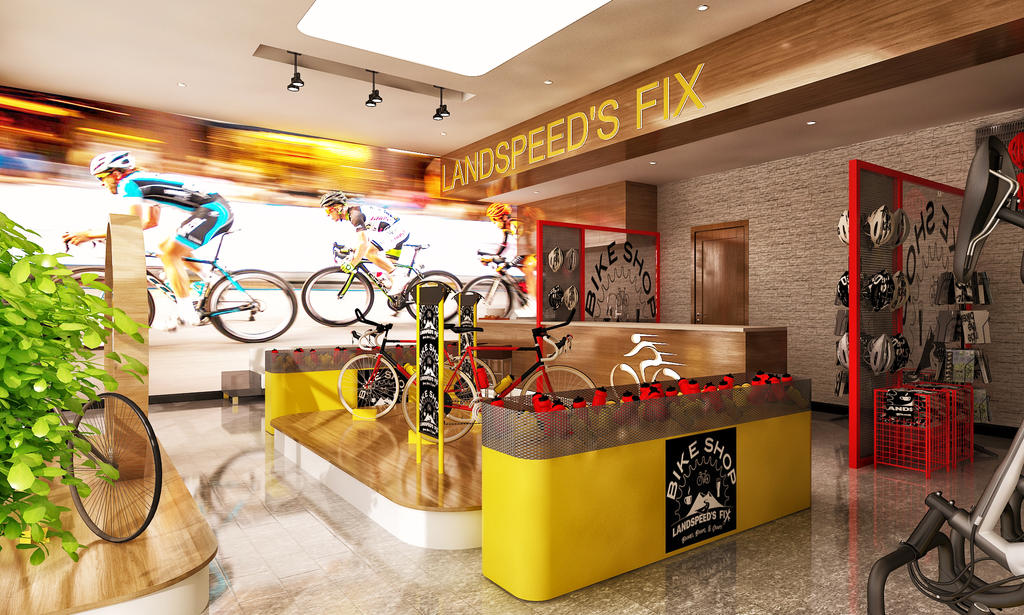 Bike Shop Interior Design by archidas on DeviantArt