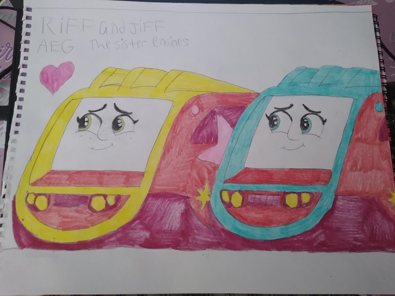 Riff and Jiff Sister Engines AEG by hamiltonhannah18 on DeviantArt