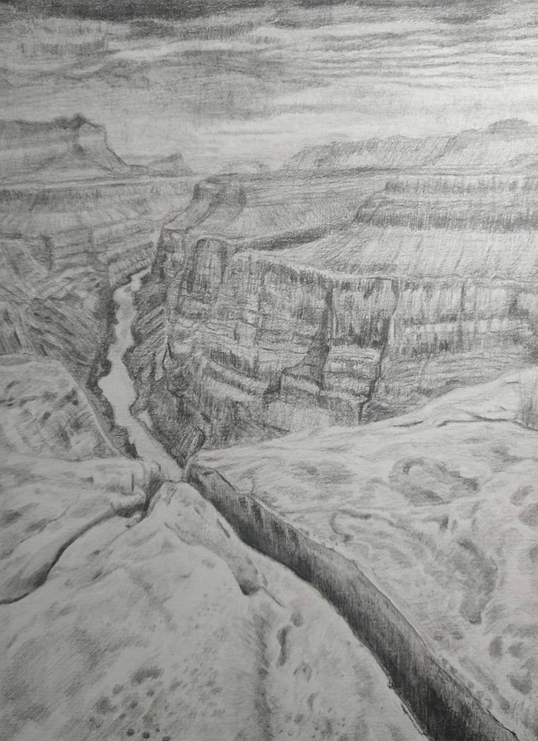 how to draw the grand canyon