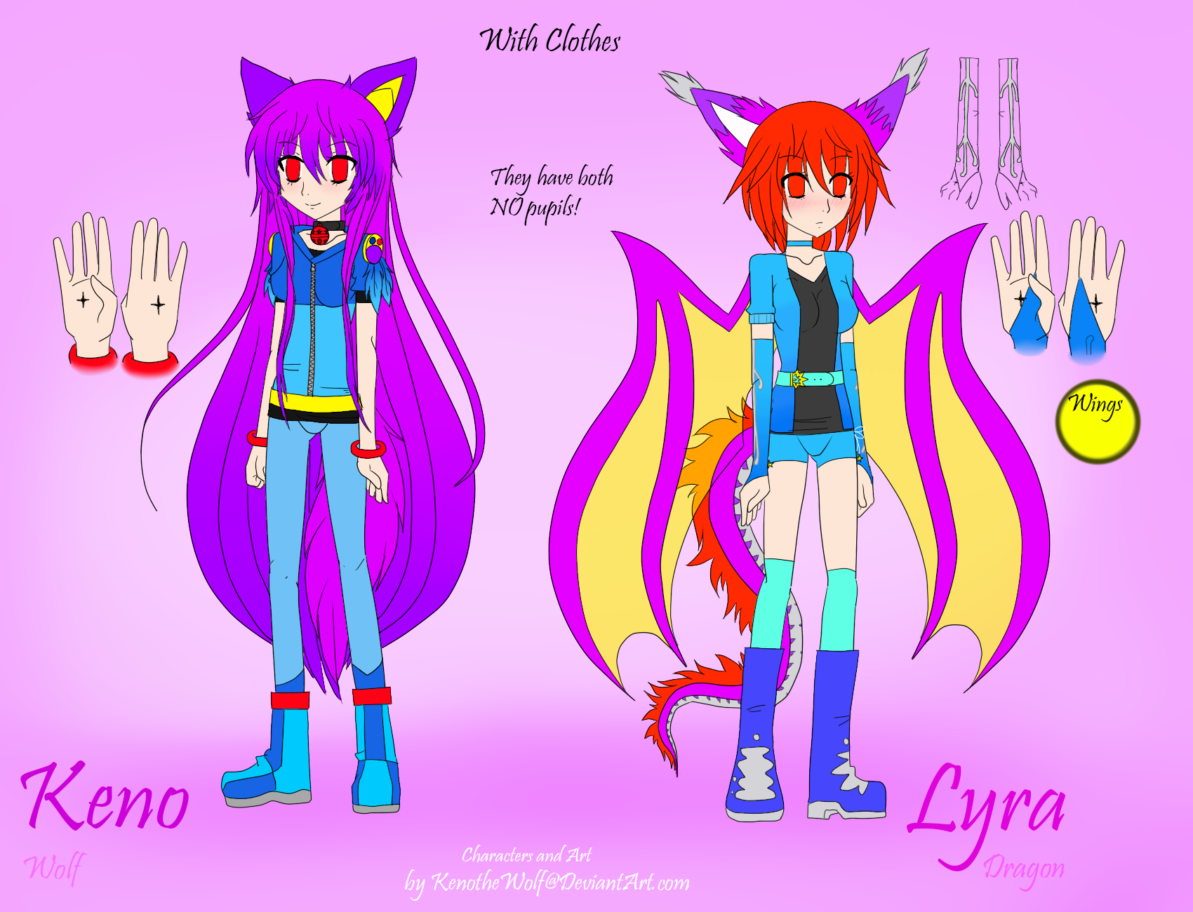 Human Style- Keno and Lyra Reference Clothes