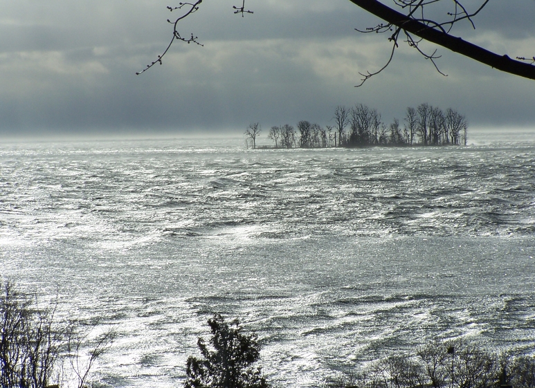 Lake Storm in Winter 2