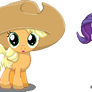Filly Applejack and Rarity