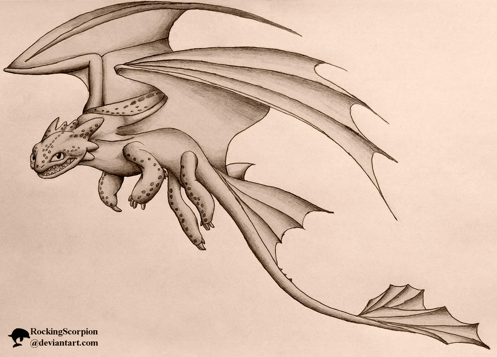 Toothless Pencil Drawing