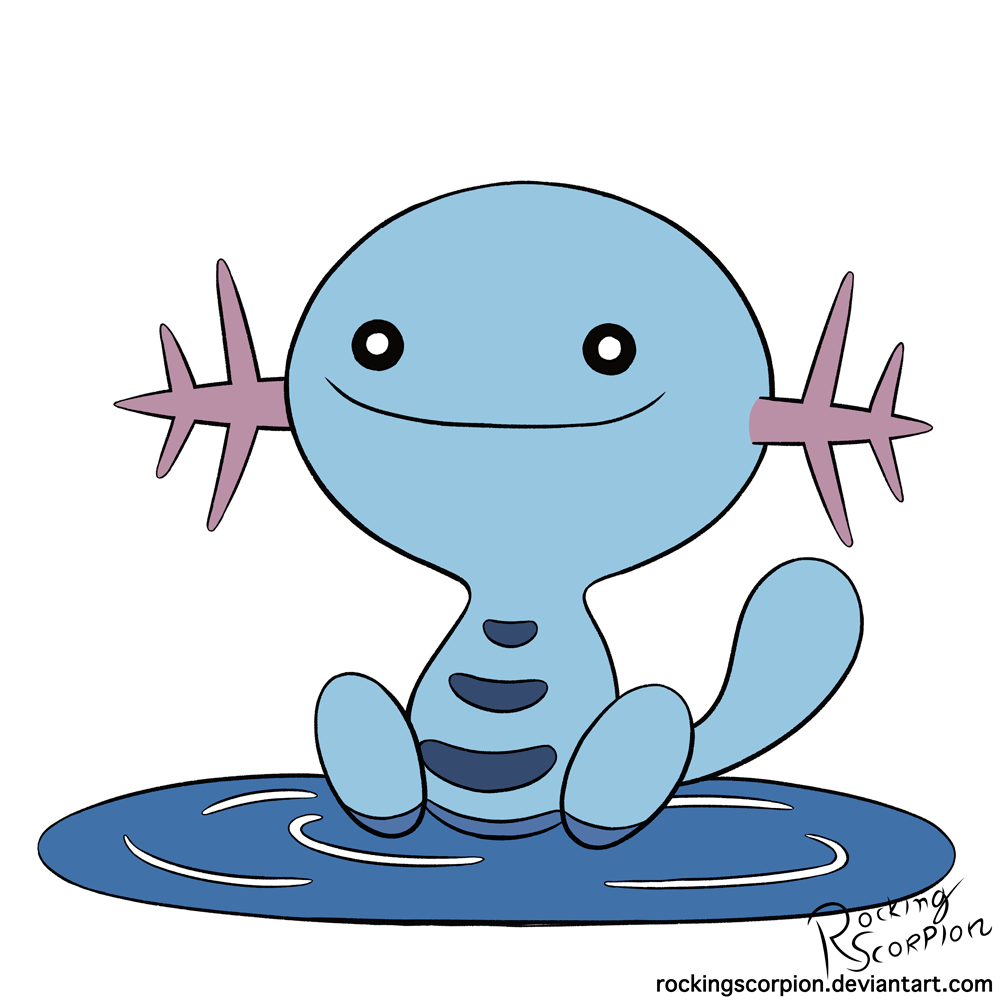 Ink Practice Day 2: Wooper in a Puddle