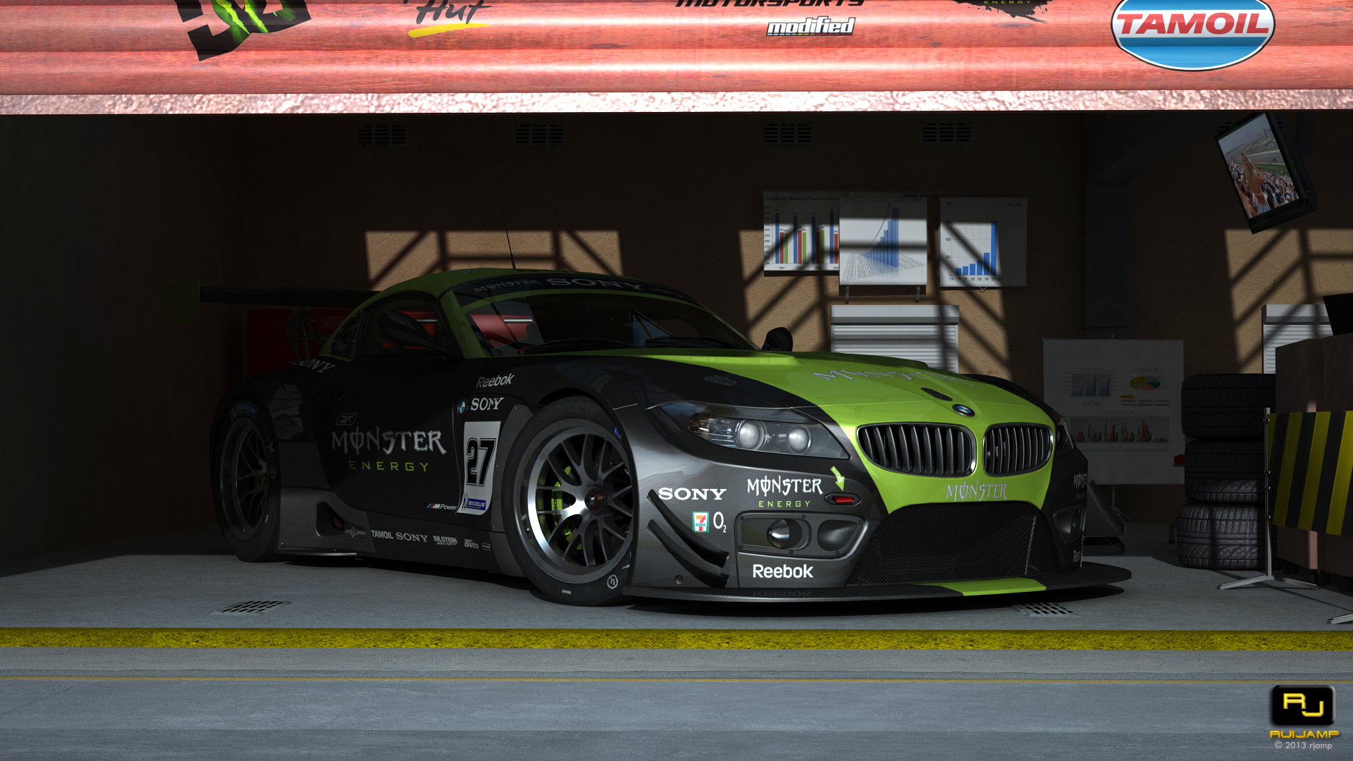 Bmw Z4 GT3 Monster race track scene 6