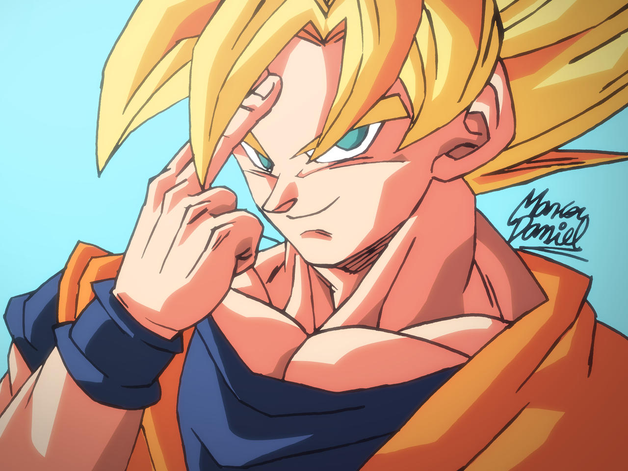 Dibujo de Goku SSJ 19 de mayo de 2021 by DanielArts98 on DeviantArt