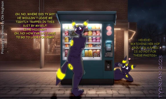 Ola and Ty in Umbreon Suits